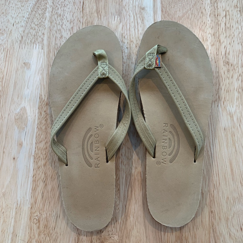 Brand new rainbow flip flops